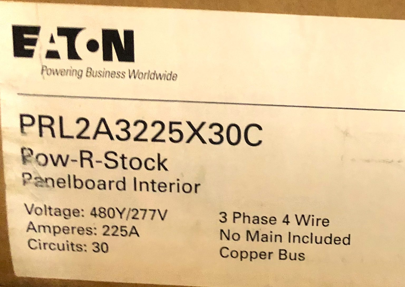 Eaton P W Y Vac Circuit Mlo Panel Interior Nib