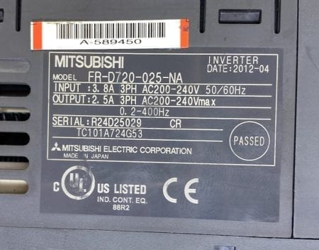 Mitsubishi Electric FR-D720-025-NA