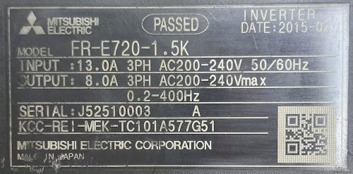 Mitsubishi Electric FR-E720-1.5K