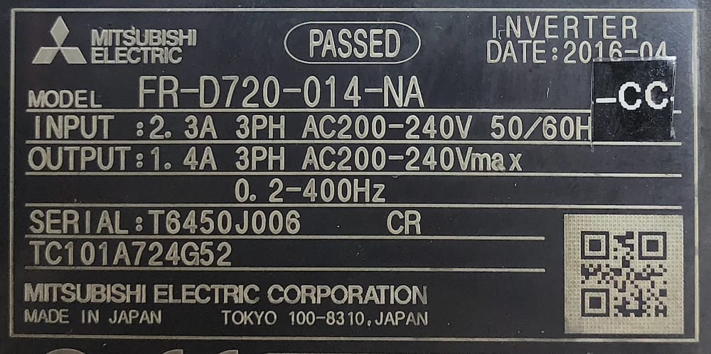 Mitsubishi Electric FR-D720-014-NA