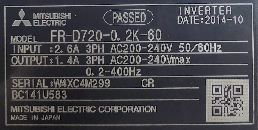 Mitsubishi Electric FR-D720-0.2K-60