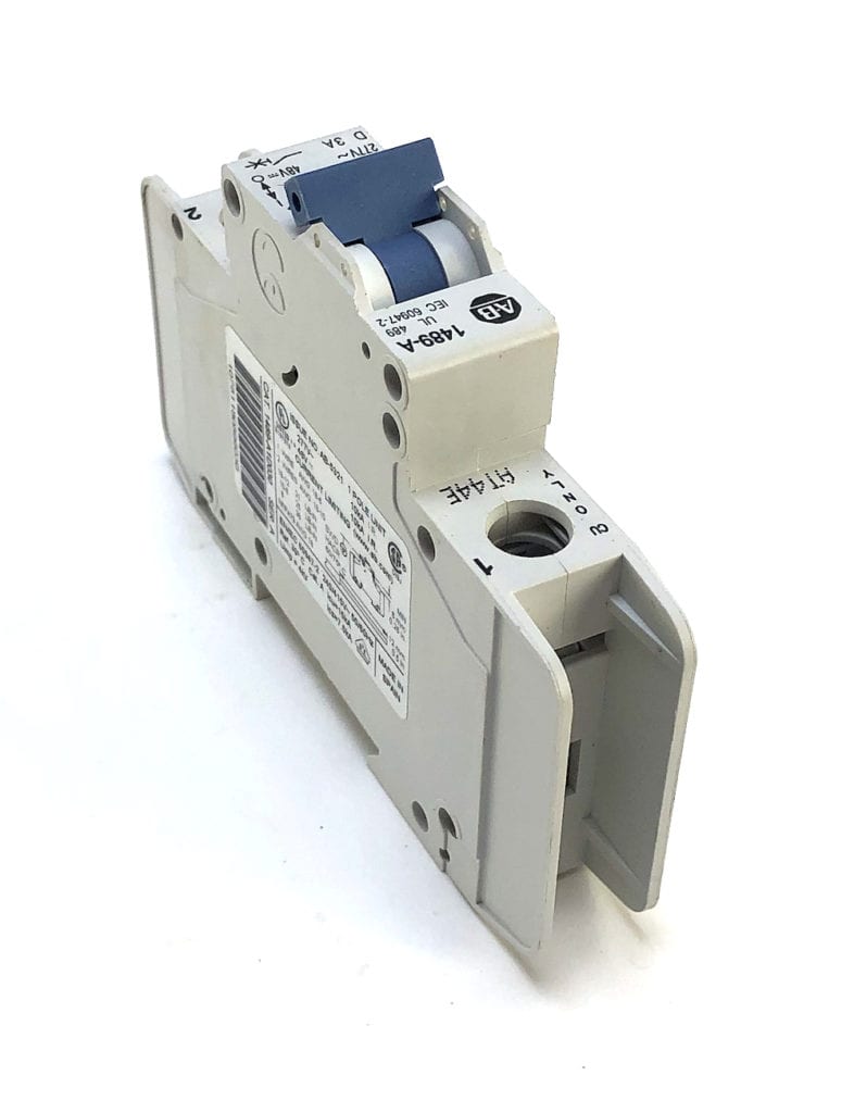 Allen Bradley 1489A1D030 1 Pole 3 Amp 277 Vac Circuit Breaker