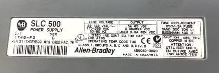 Allen Bradley 1746-P2-7S-6I-1O