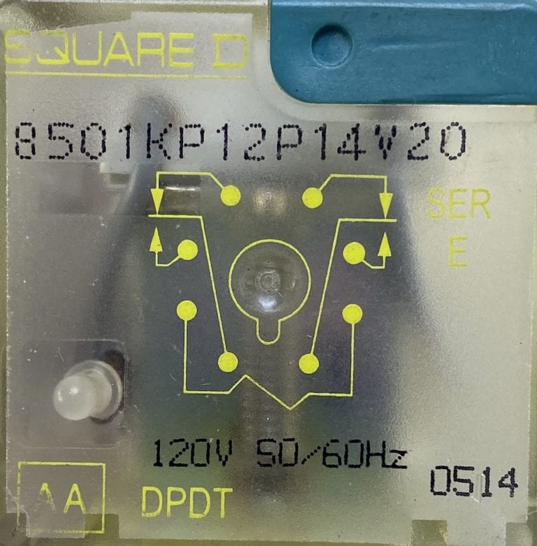 Square D 8501KP12P14V20 120 Vac 8Pin Ice Cube Relay w/Base Socket