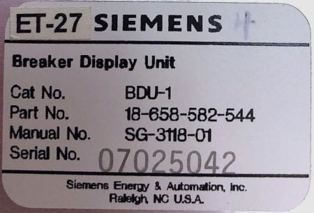 Siemens BDU-1