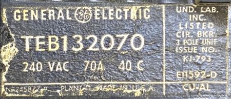 General Electric TEB132070-BF