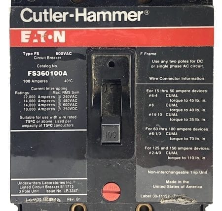 Cutler Hammer FS360100A