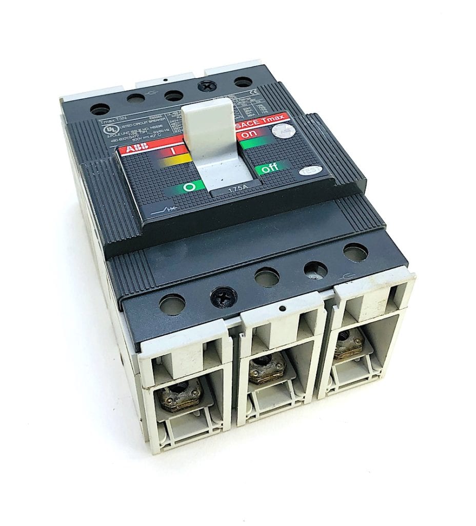 ABB SACE Tmax 3 Pole 175 Amp 600 Vac Type T3N Circuit Breaker ...