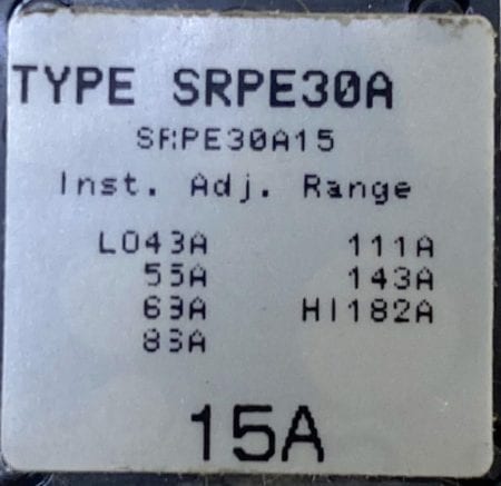 General Electric SRPE30A15