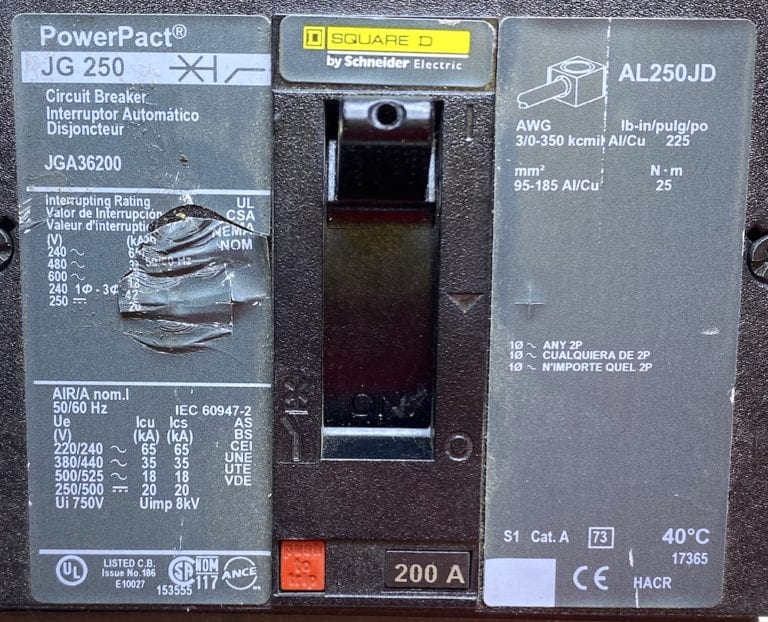 Interruttore Scatolato Square D PowerPact JDP36200 3 Poli 200A 600V - Nuovo - Foto 4