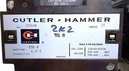 Cutler Hammer C832LN1-C832KN9