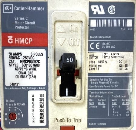 Cutler Hammer HMCP050K2C-AUXx2