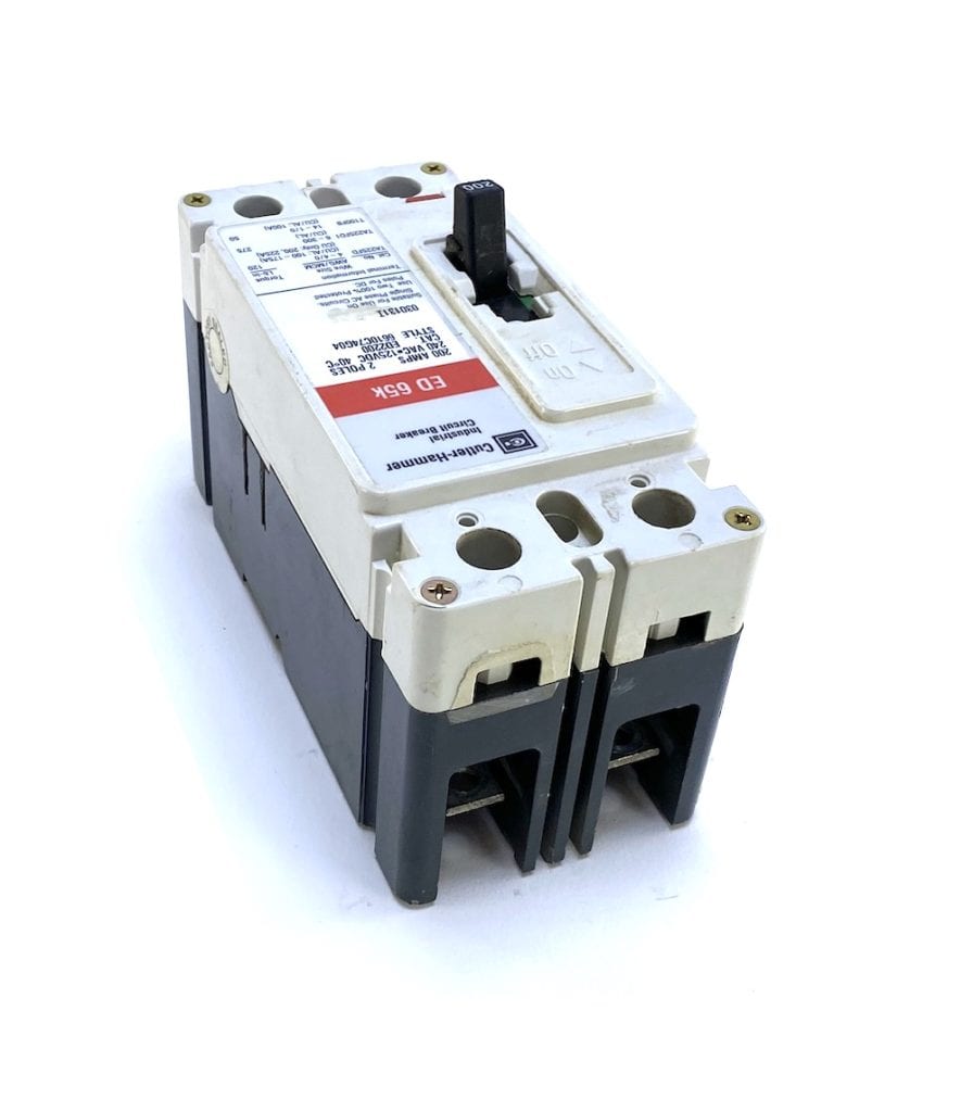 Disjoncteur Différentiel Cutler-Hammer CA2200V 2 Pôles 200A - Occasion Fonctionnel