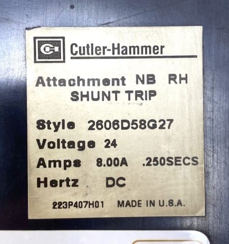 Cutler Hammer NBDC31200MW-NML-AUXx2-UV