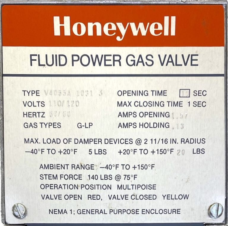 Honeywell V4055A1031 120 Vac Fluid Power Actuator Gas Valve (NIB)