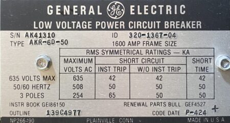 General Electric AKR-6D-50