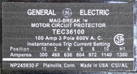General Electric TEC36100-NML