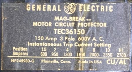 General Electric TEC36150-BF