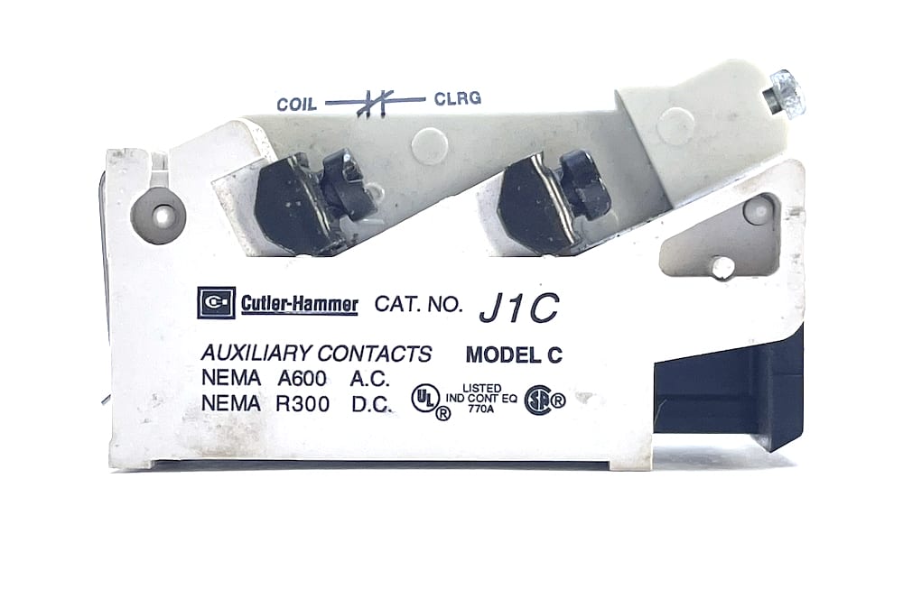 CUTLER HAMMER J1C AUXILIARY CONTACTS TYPE J STYLE 9084A17G04 MODEL C 