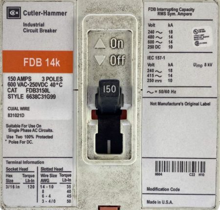 Cutler Hammer FDB3150L-NML-RL