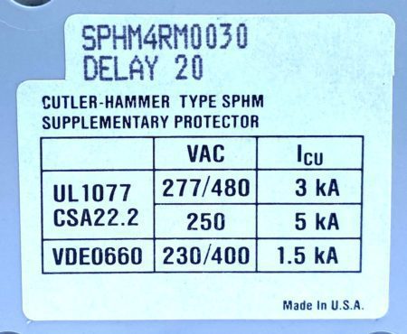 Cutler Hammer SPHM4RM0030-NEW-3