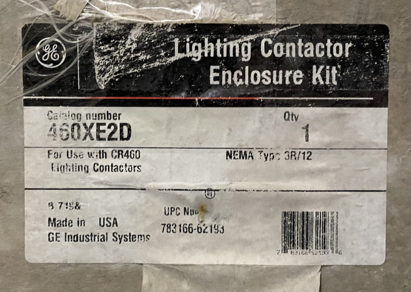 General Electric 460XE2D Lighting Contactor Enclosure (NEW)