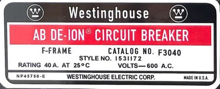 Westinghouse F3040-CHIP
