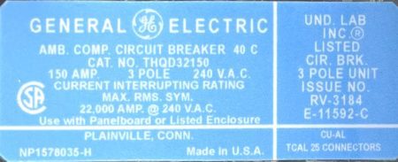 General Electric THQD32150-NML-BF