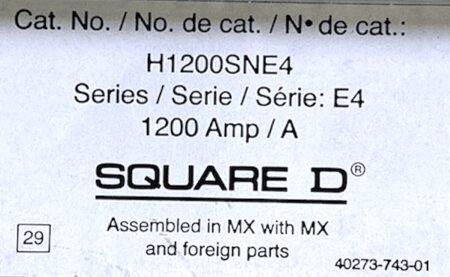 Square D H1200SNE4-NEW