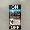 Siemens GNF324 3 Pole 200A 240V Indoor Non-Fusible Safety Switch