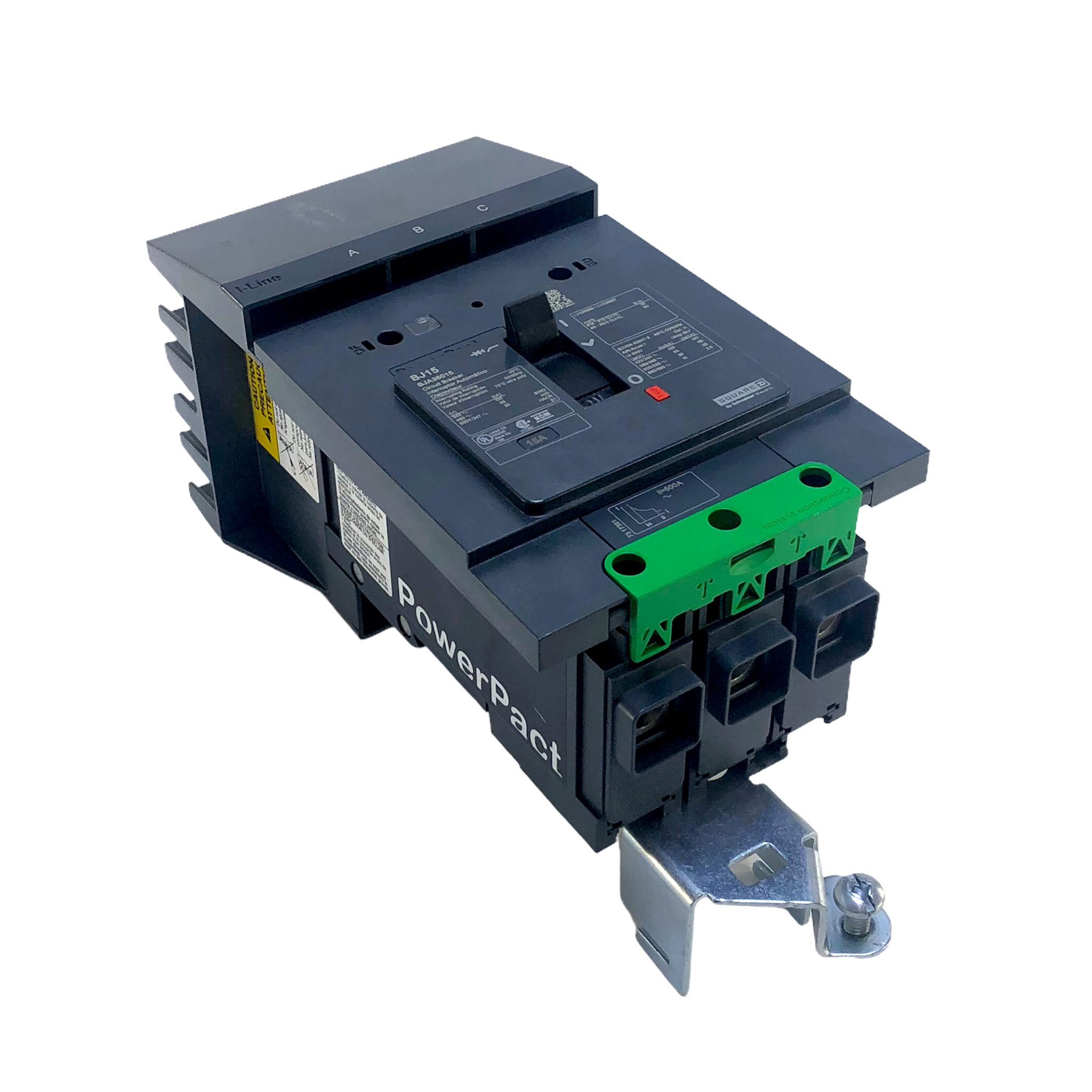 Square D BJA36015 3 Pole 15 Amp 600 Vac ILine Power Pact Breaker