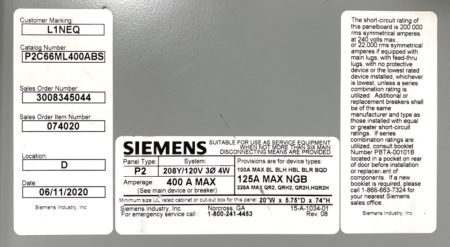 Siemens P2C66ML400ABS-SURPLUS