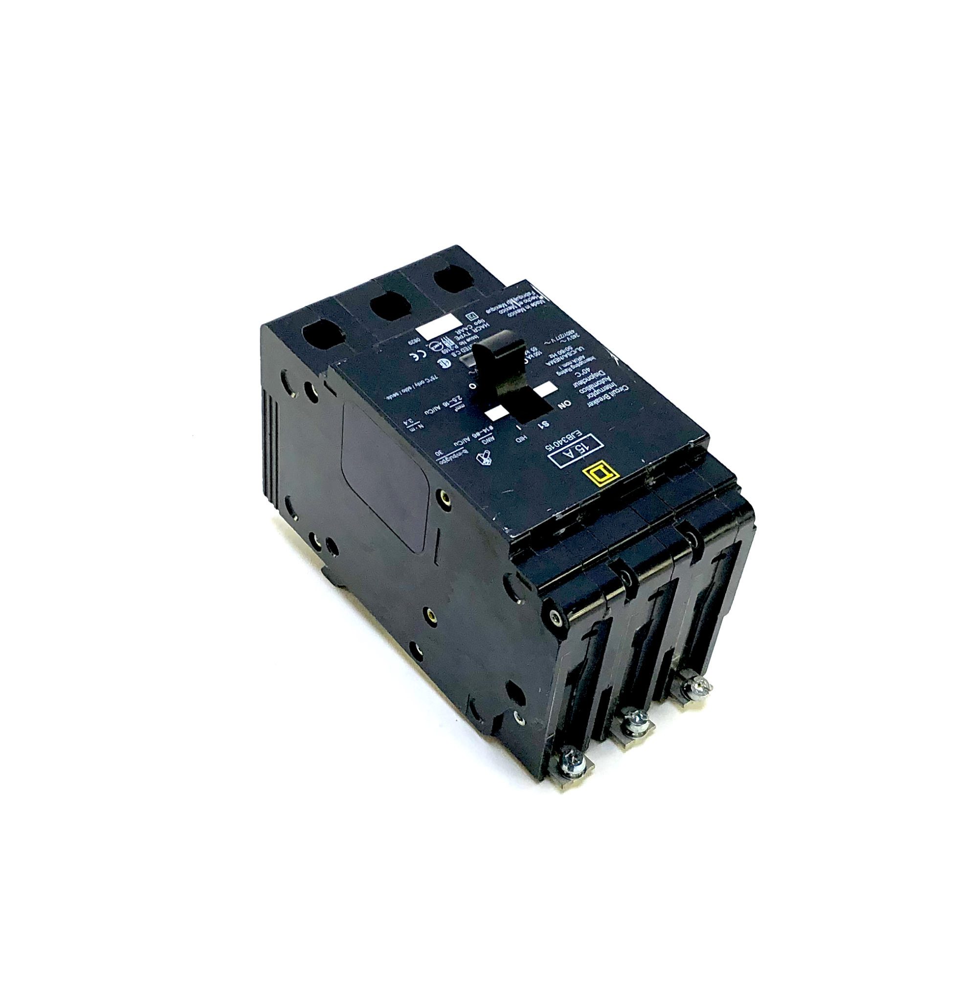Square D EJB34015 3 Pole 15 Amp 480/277 Vac Circuit Breaker