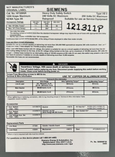 Siemens HF328NR