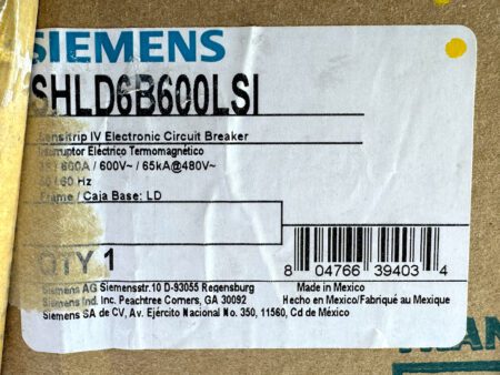 Siemens SHLD6B600LSI-SEALED-JC