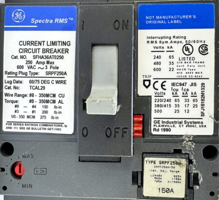 General Electric SFHA36AT0250-150A-NML-CHIPPED-NOLUGS