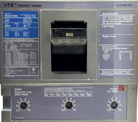 Siemens ITE MD63F800-800A-NML-50C