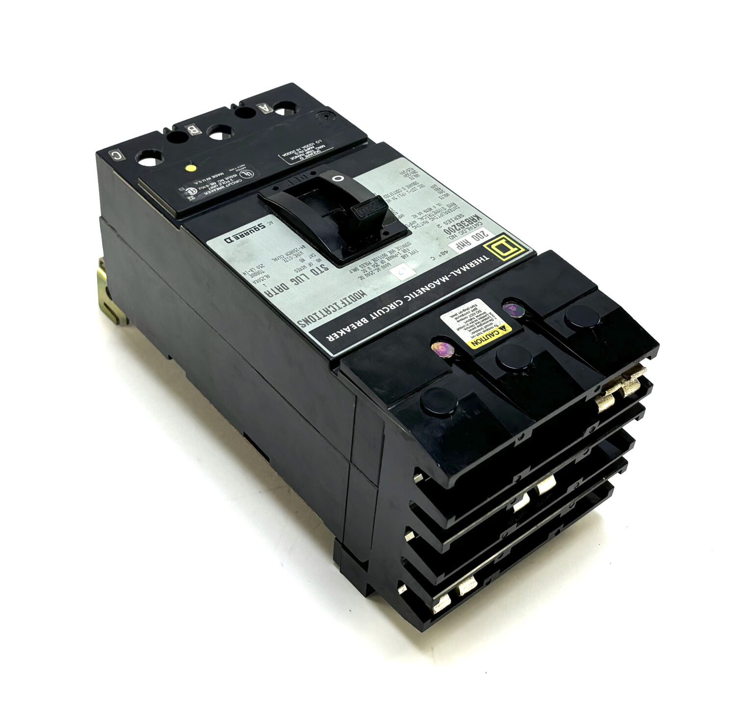 Square D KAB36200 3 Pole 200 Amp 600 Vac I-Line Circuit Breaker