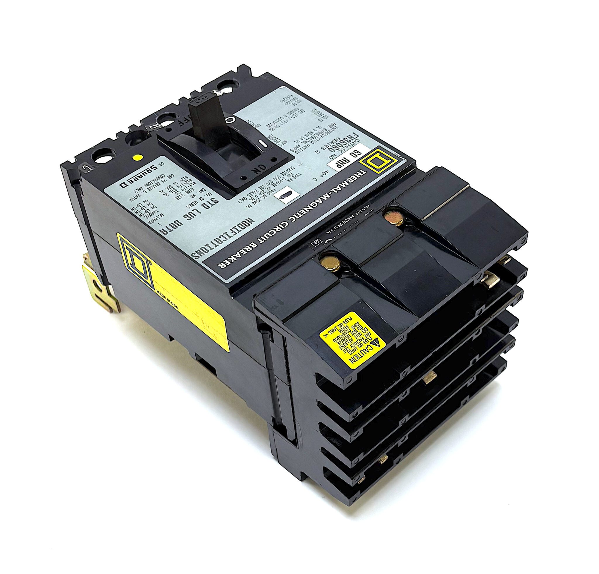 Square D FH36060 3 Pole 60 Amp 600 Vac I-Line Circuit Breaker