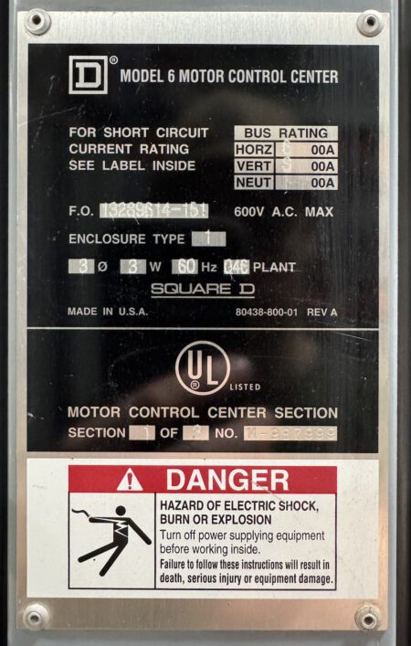 Square D DCP33600480N1XX-USED