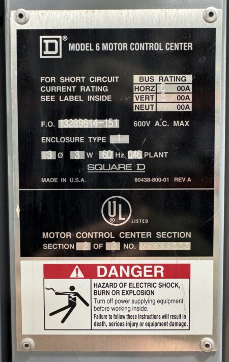 Square D DCP33600480N1XX-USED
