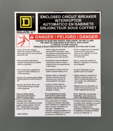 Square D J250S-NEW