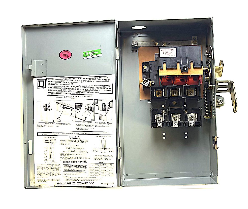 Square D PQ4206G 60 Amp 240V 3P4W Fusible Busway Switch Bus Plug – I-Line, Refurbished