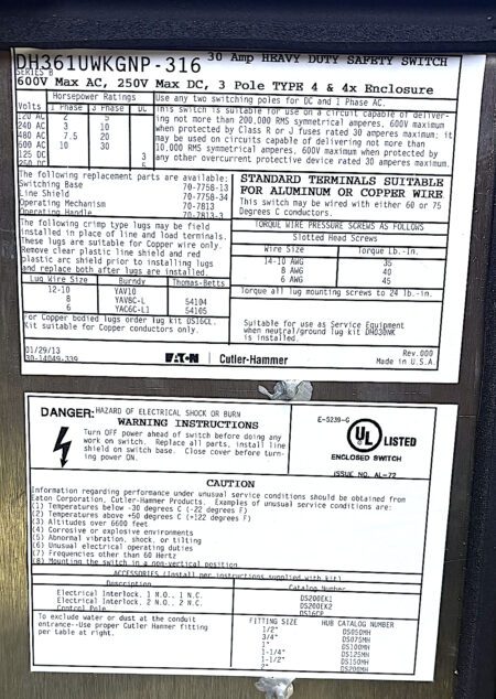 DH361UWKGNP-316-NIB