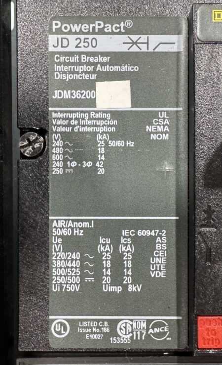 Square D DMS34200208N142QO-RECON
