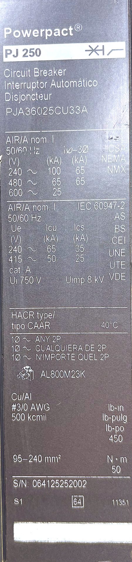 PJA36025CU33A