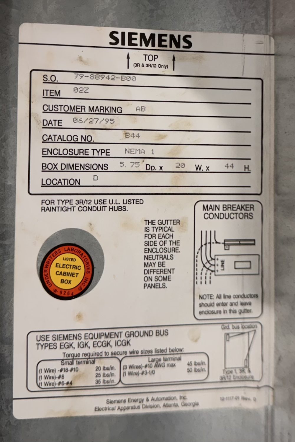 Siemens SLS34400208N142B-USED