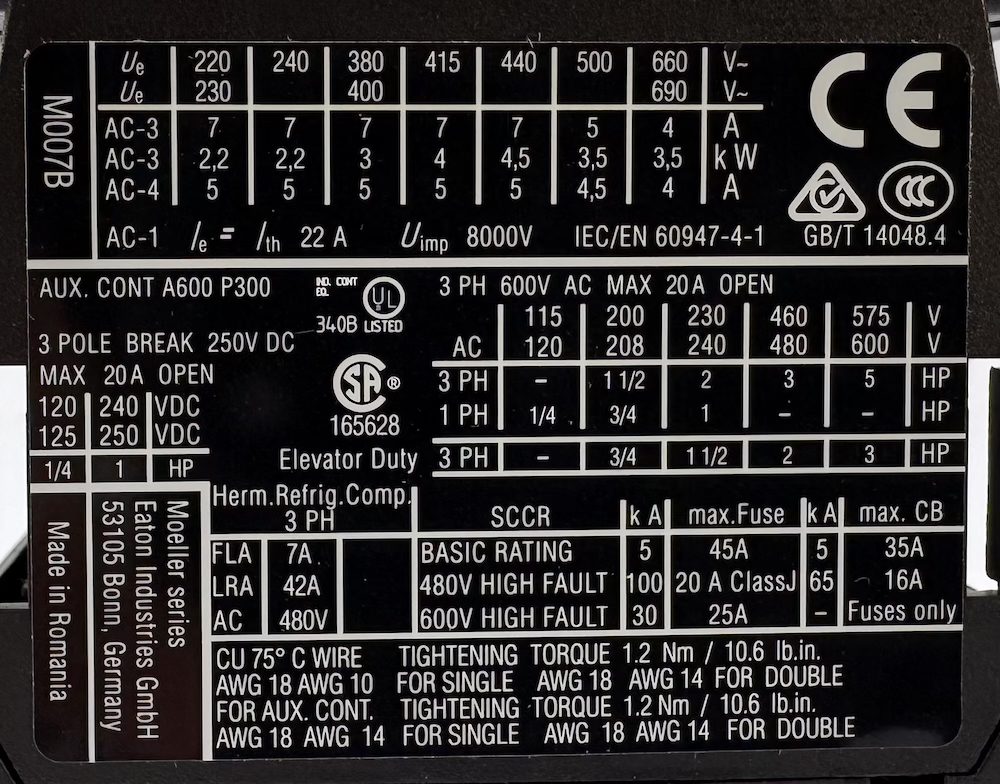 Eaton XTCE007B10AD-NIB