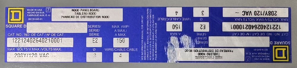 Square D DLS34150208N142QO-RECON