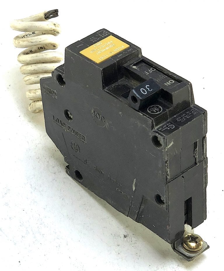 General Electric 1 Pole 30 Amp 120 Vac Circuit Breaker w/GFCI (V2 ...